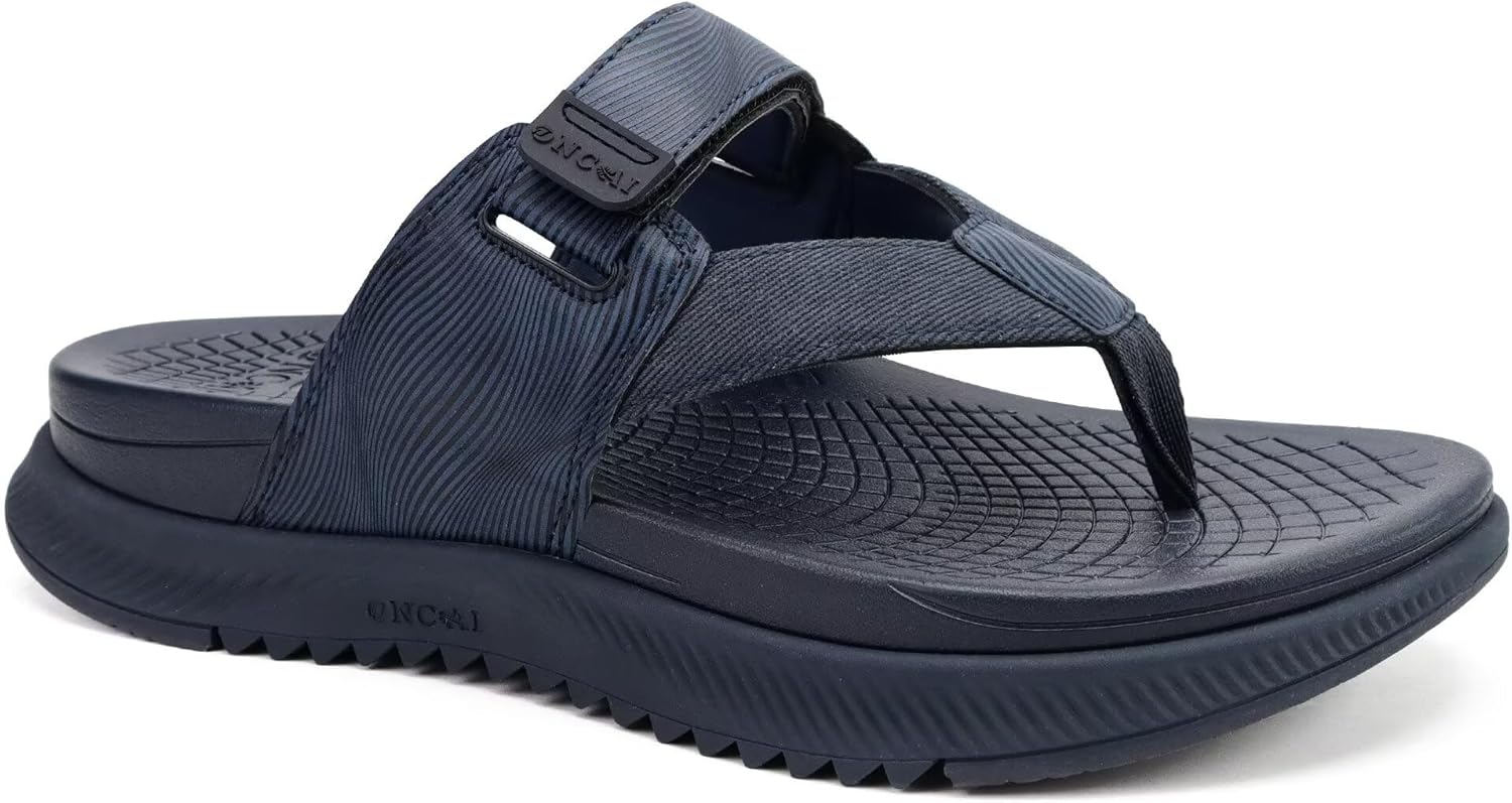 

Мужские ортопедические вьетнамки ONCAI, мужские прогулочные сандалии с поддержкой свода стопы, спортивные восстановительные сандалии для мужчин, размер 7-14, темно-синий