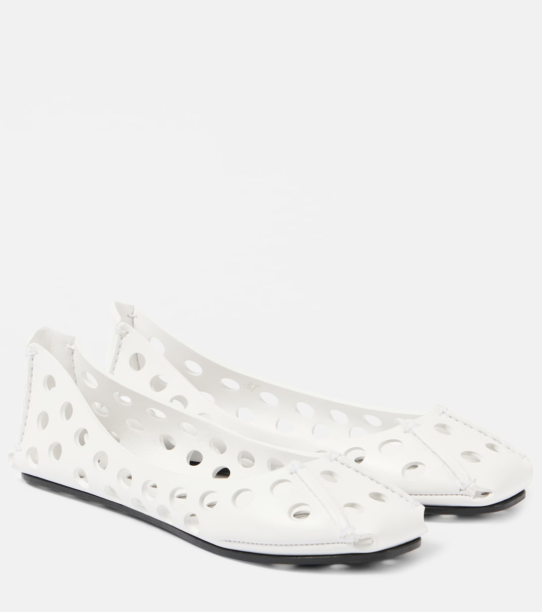 Балетки из перфорированной кожи Alaïa, Black Optique