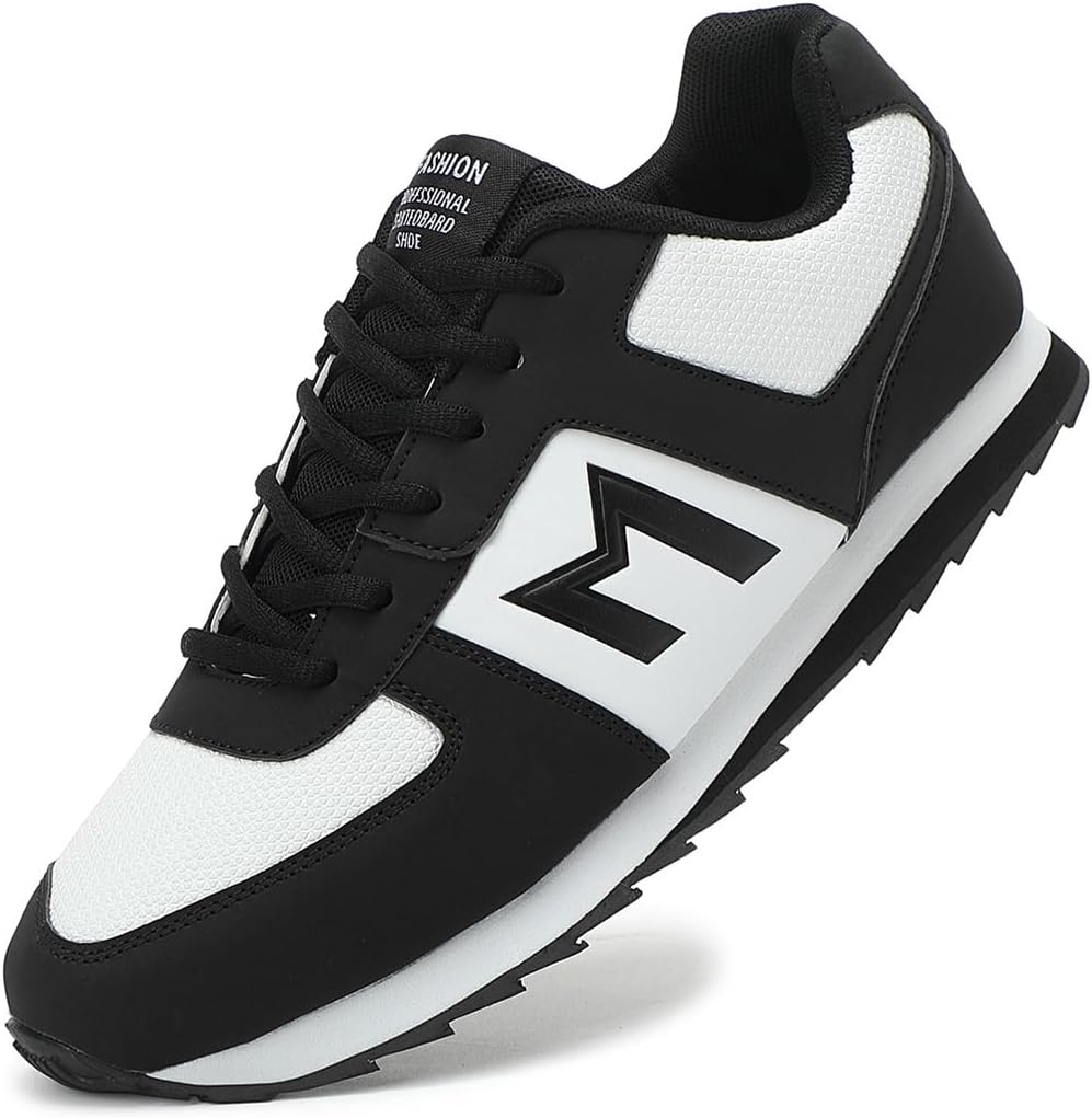 

Мужские повседневные туфли HOWLUCK с шнуровкой, дышащие кроссовки для отдыха, белый/черный