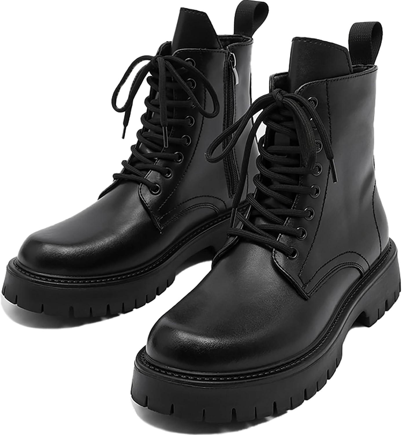 

Мужские черные ботинки WVBVLO на платформе из лакированной кожи, стильные боевые