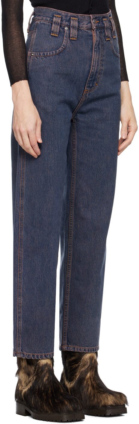 

Эксклюзивные фиолетовые мешковатые джинсы Eckhaus Latta SSENSE