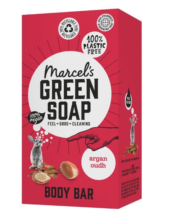 

Marcel's Green Soap, Argan & Oudh, гель для душа в кубиках, 150 г