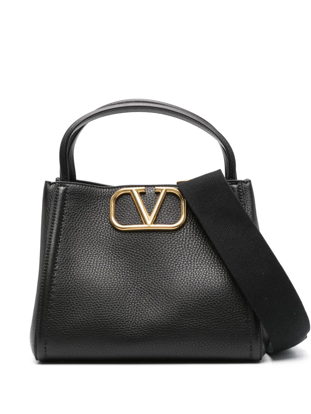 

Сумка-тоут Double Handle среднего размера Valentino Garavani, черный