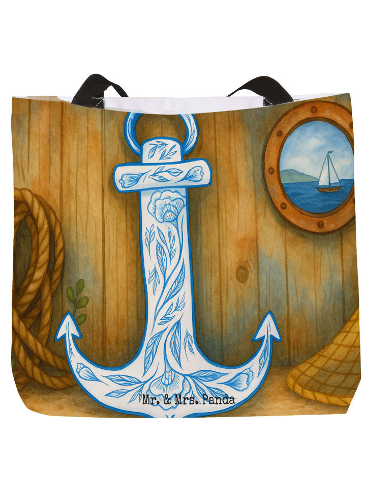 

Mr. & Mrs. Panda Сумка с рисунком в виде якоря, синего цвета, без надписи, белого цвета