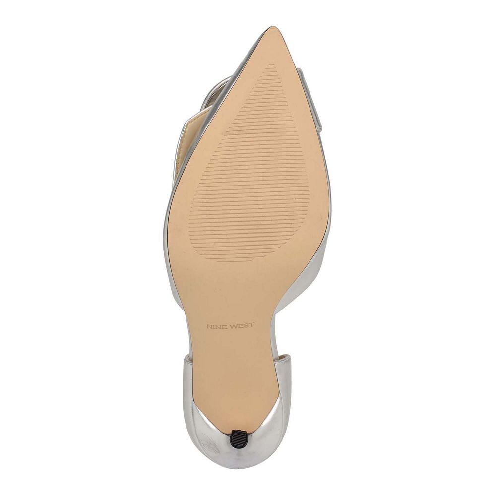 Женские туфли-лодочки без шнуровки Nine West Frolly, цвет Silver — фото 3