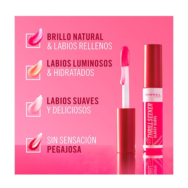 Блеск для губ RIMMEL LONDON Thrill Seeker Glassy Gloss, PINE TO THE APPLE — фото 4