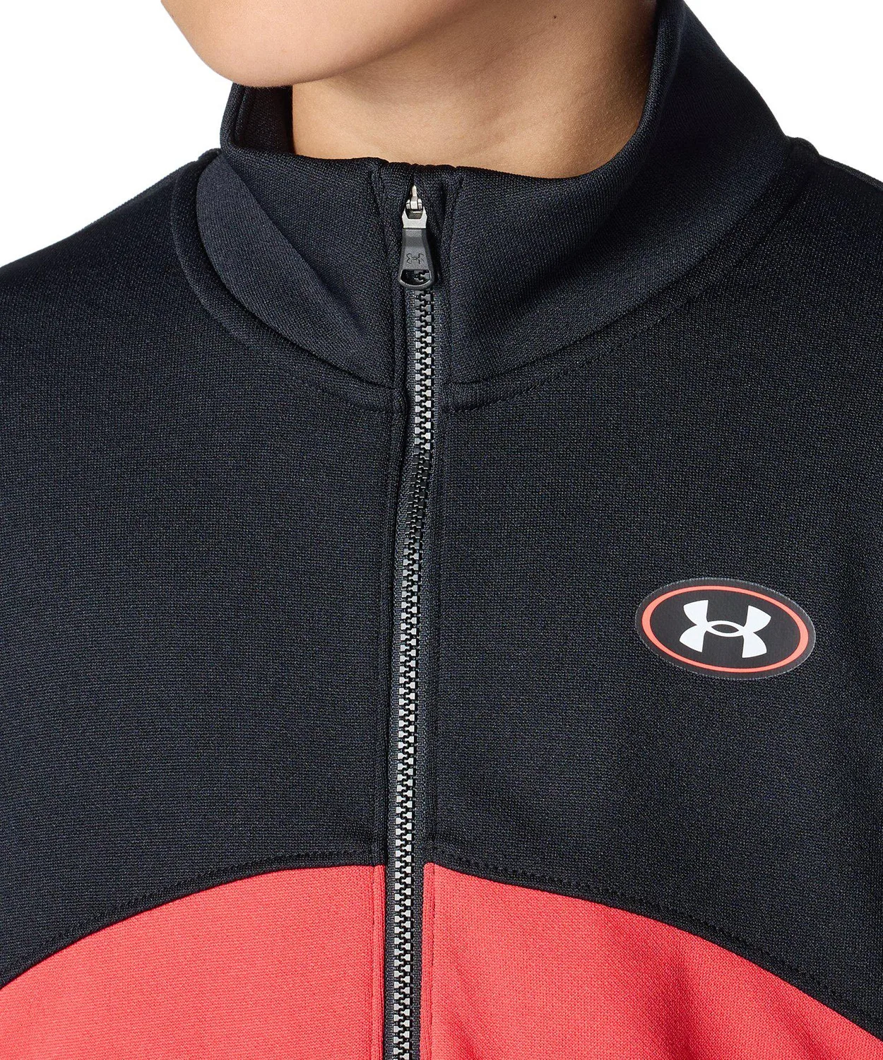 Куртка тренировочная UA Track Jacket детская, чёрный — фото 4