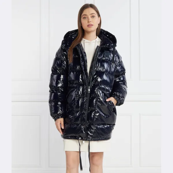 Куртка Tommy Hilfiger Hooded High Shine Down, синий — фото 2
