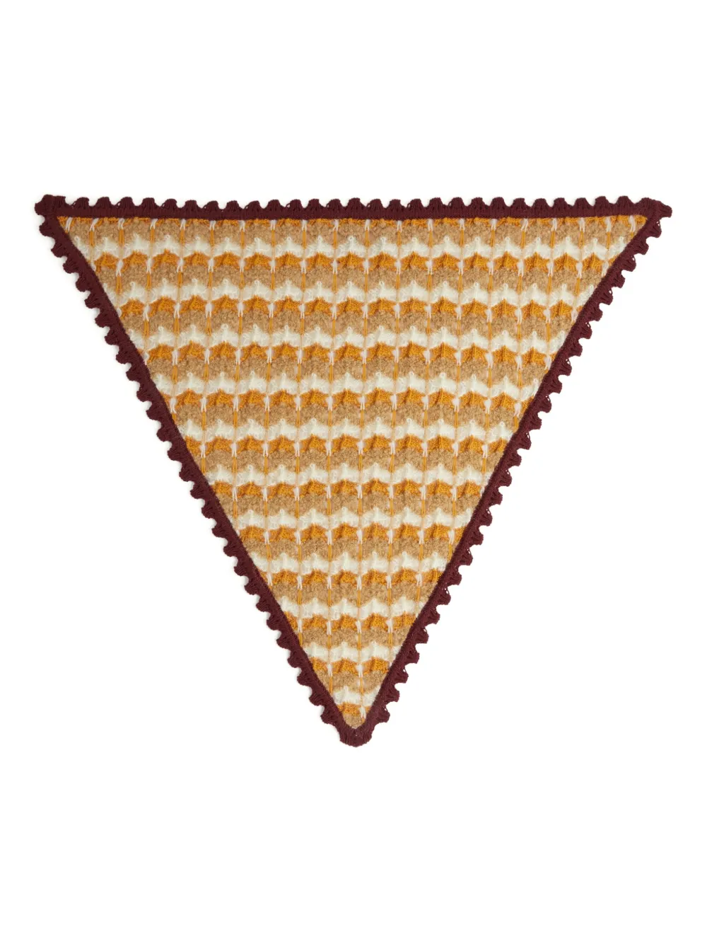 

Треугольный вязаный крючком шарф La Doublej, желтый