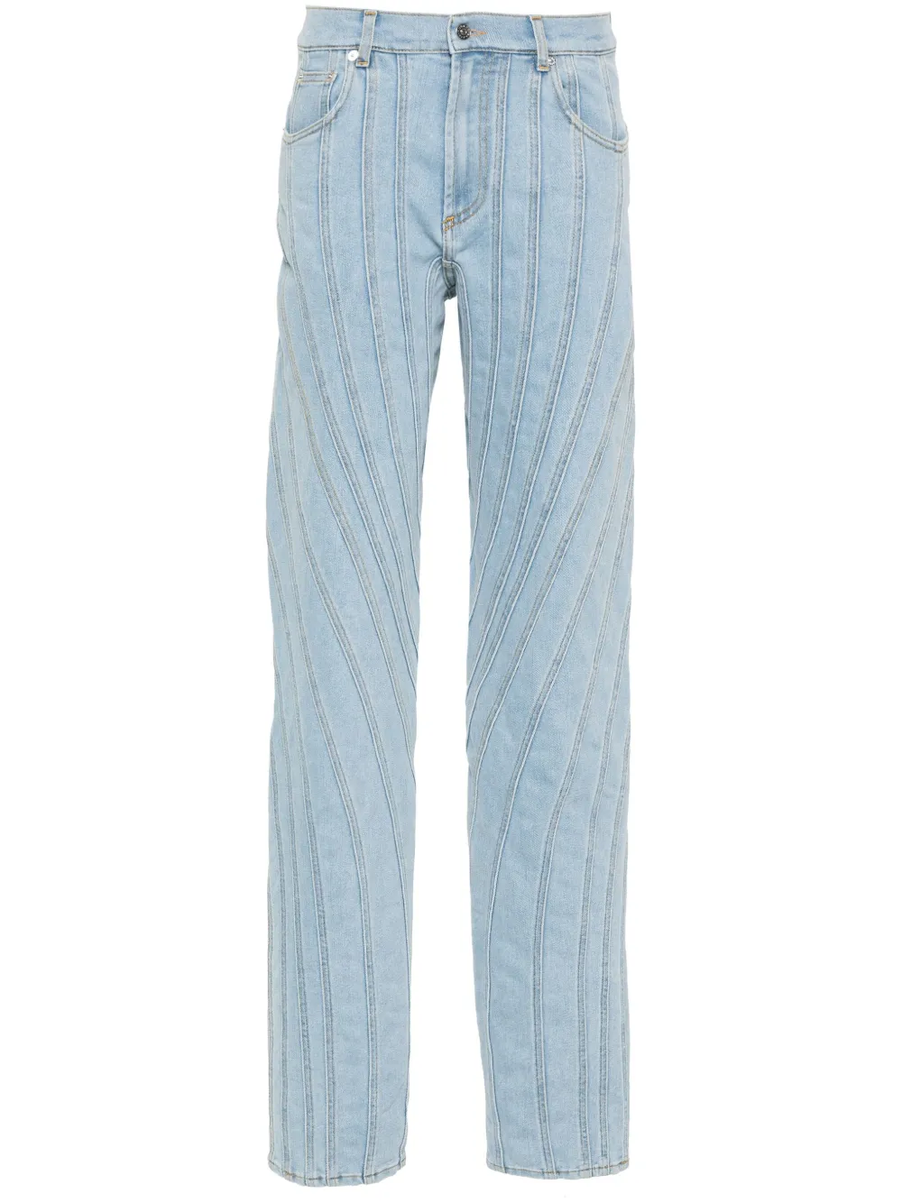 

Джинсы со швами Mugler, синий