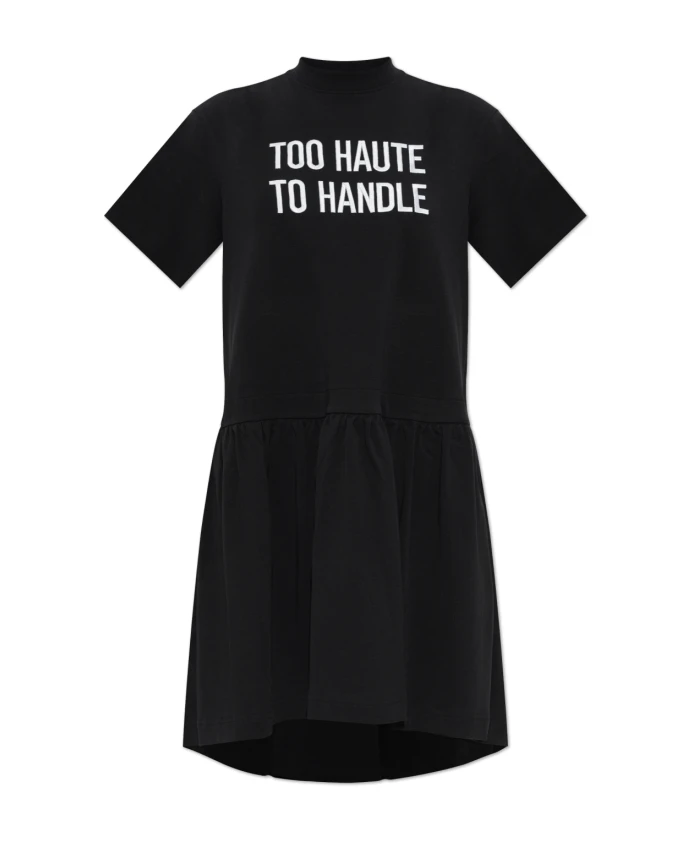 

Платье с вышивкой Moschino, черный