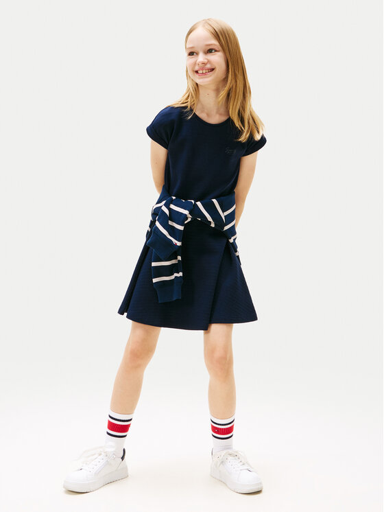 Платье на каждый день обычный крой Spacer KG0KG08706 D Tommy Hilfiger, синий — фото 2