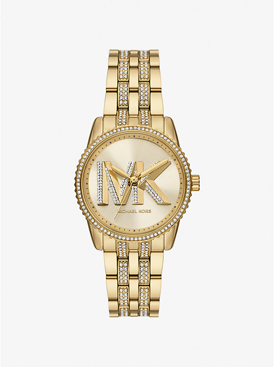 

Мини-Часы с логотипом Bryant Pavé золотистого тона Michael Kors, золотой