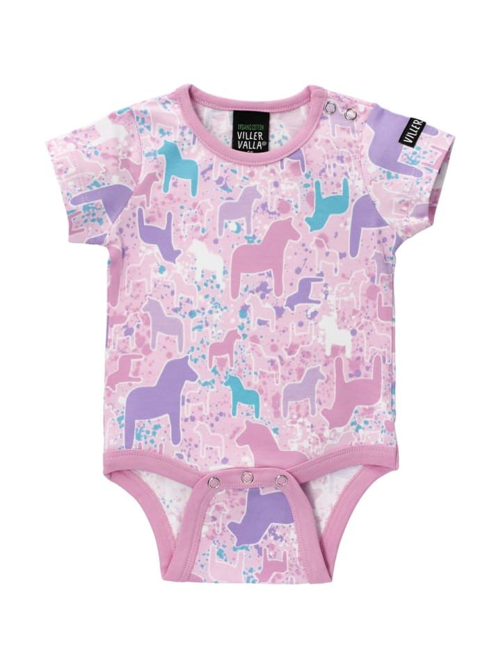 

Villervalla Боди с короткими рукавами Дала, розовое