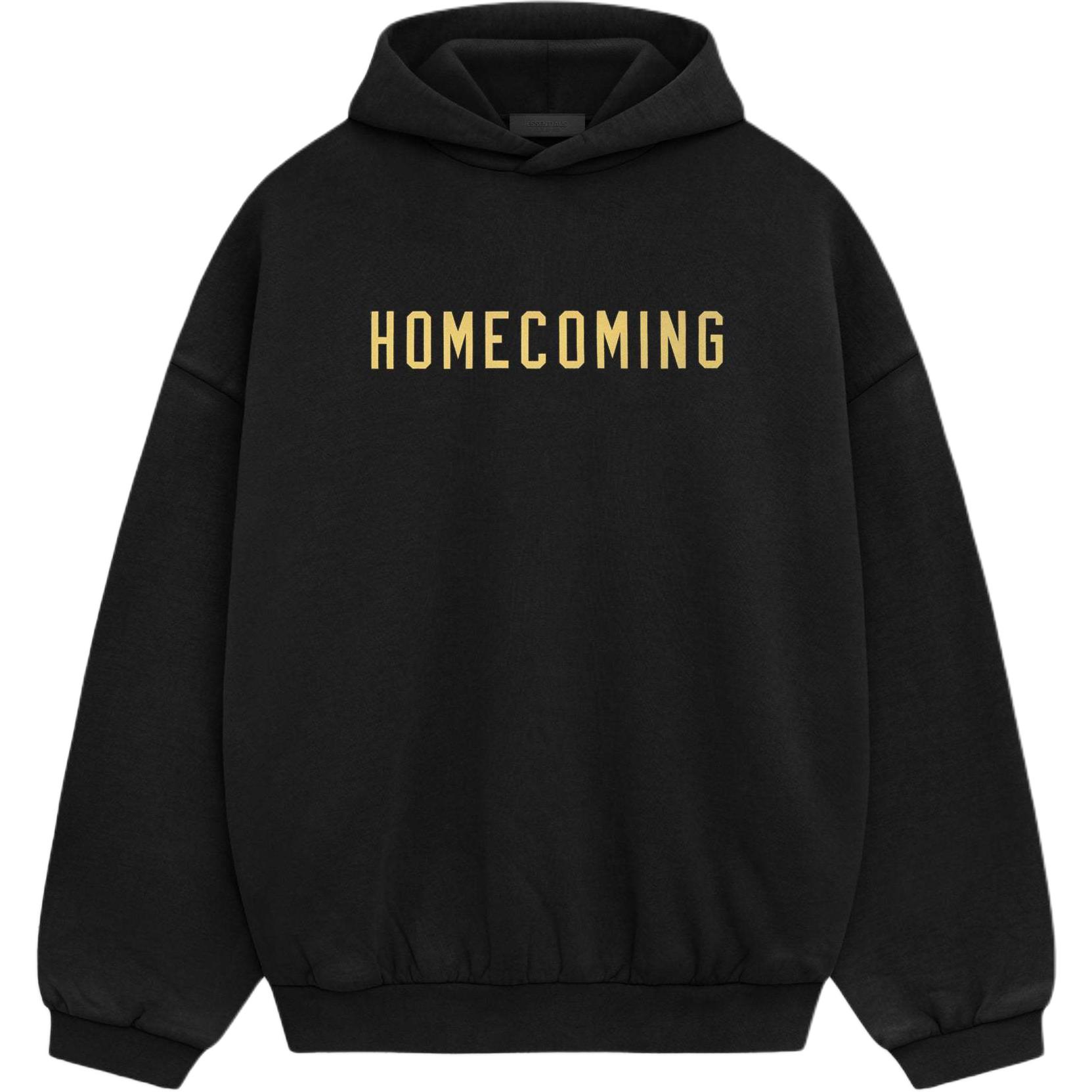 Толстовка с принтом логотипа Fear Of God Essentials, Обсидиановый черный/Черный — фото 2