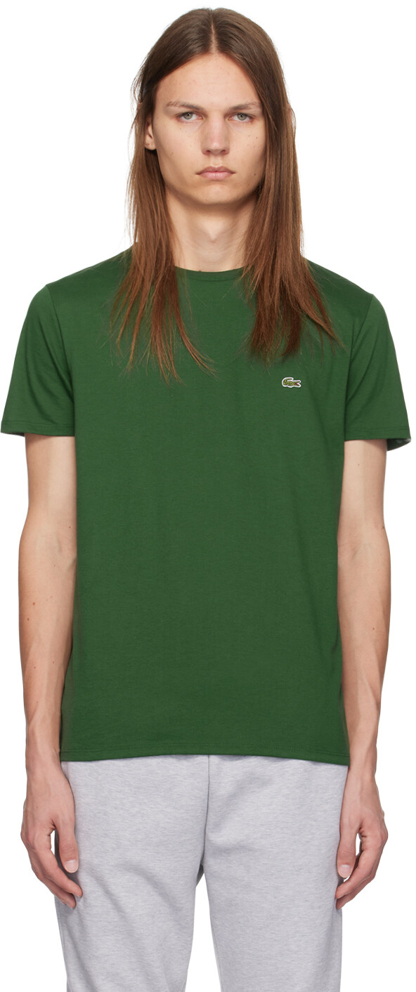 

Зеленая футболка с круглым вырезом Lacoste