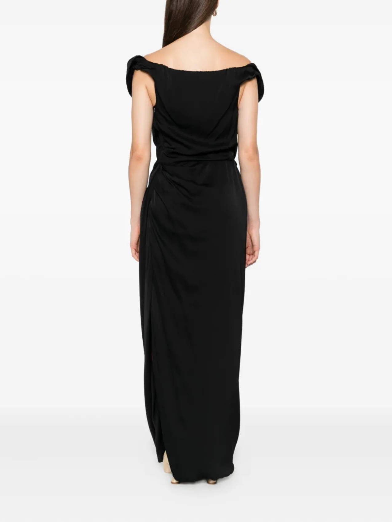 Платье макси с открытыми плечами от Vivienne Westwood Ginnie Amber, черный — фото 3