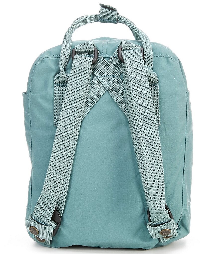 

Водостойкий трансформируемый рюкзак Fjallraven с однотонным мини-нашивкой и логотипом Kanken, синий