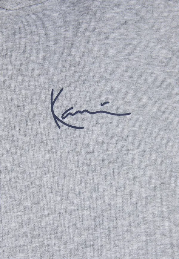 Фирменная толстовка с капюшоном на молнии для подростков Karl Kani, Grey Melange — фото 3