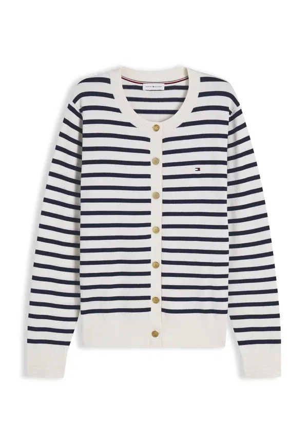 Кардиган Tommy Hilfiger, слоновая кость/тёмно-синий — фото 4