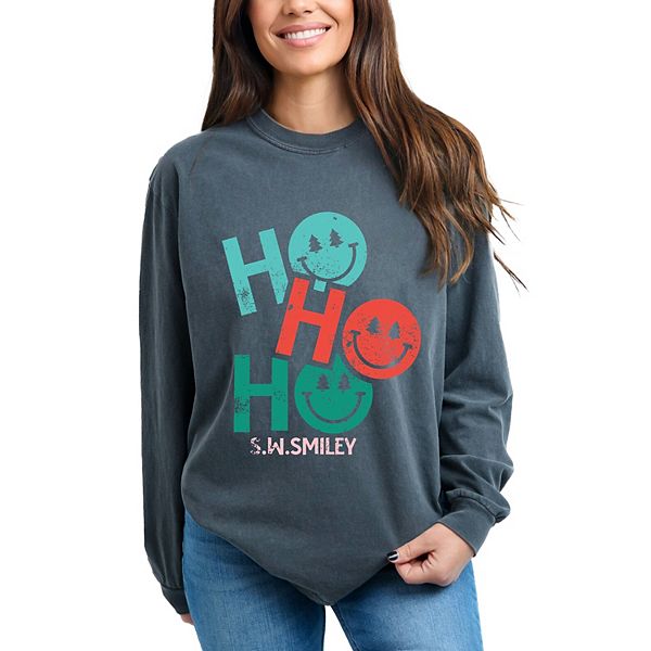 

SWSmiley ho ho ho stacked - лонгслив с покраской в готовом виде Simply Sage Market, Pepper