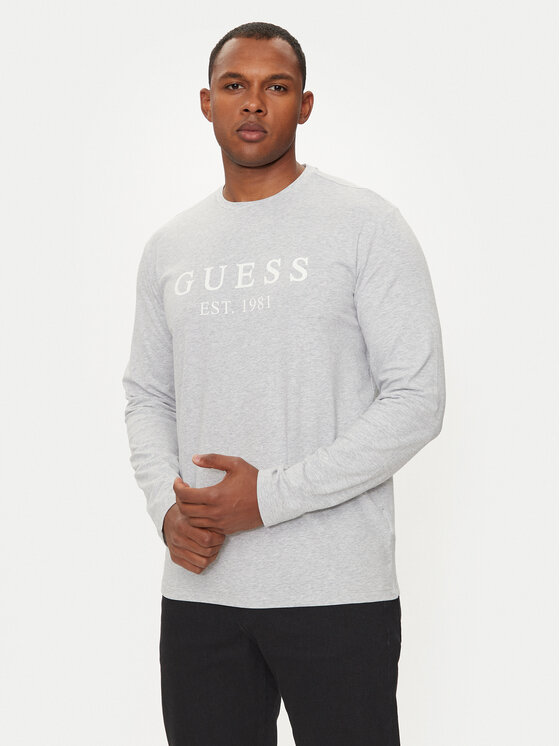 

Классический крой с длинными рукавами Guess, серый