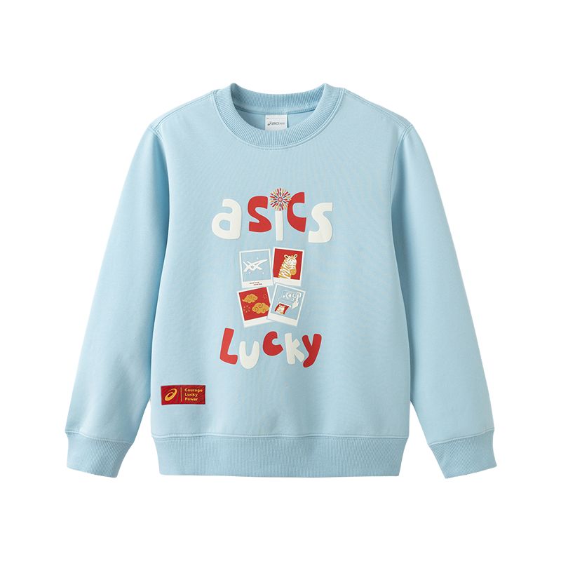 

Детская толстовка с круглым вырезом, средней толщины Asics, 5000 синий