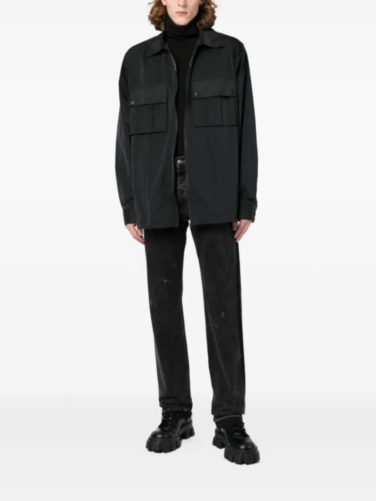 Balmain рубашка на молнии, черный — фото 2