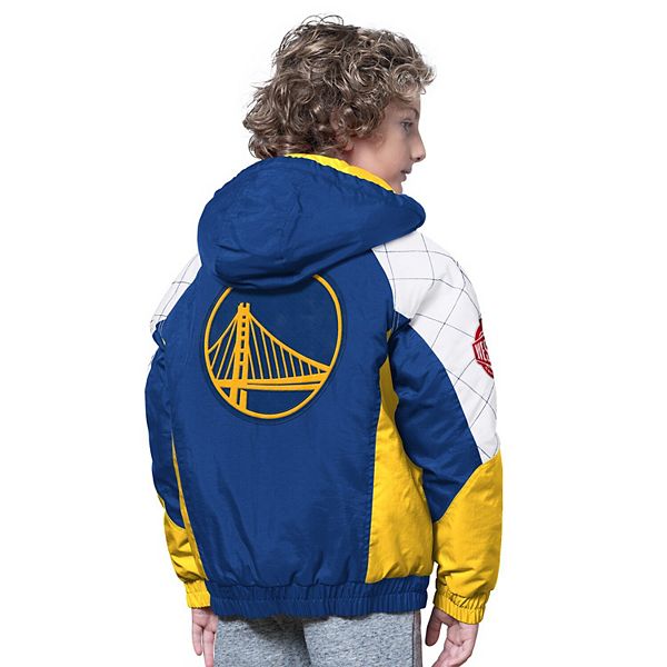 Толстовка с капюшоном Youth Royal/Gold Golden State Warriors All Time Pro Jr на молнии Starter — фото 3