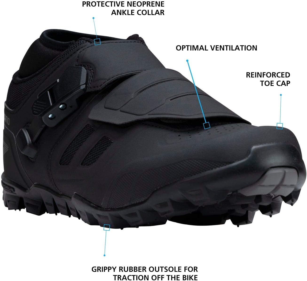 Высокоэффективные гоночные кроссовки SHIMANO SH-ME702 для трейлраннинга и эндуро, черный — фото 2