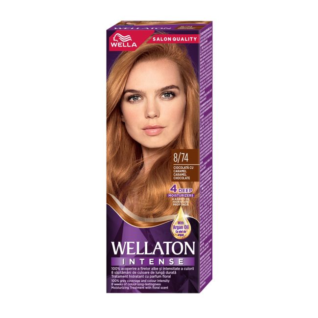 

Тон краска для волос Wella, цвет 8/74 caramel chocolate
