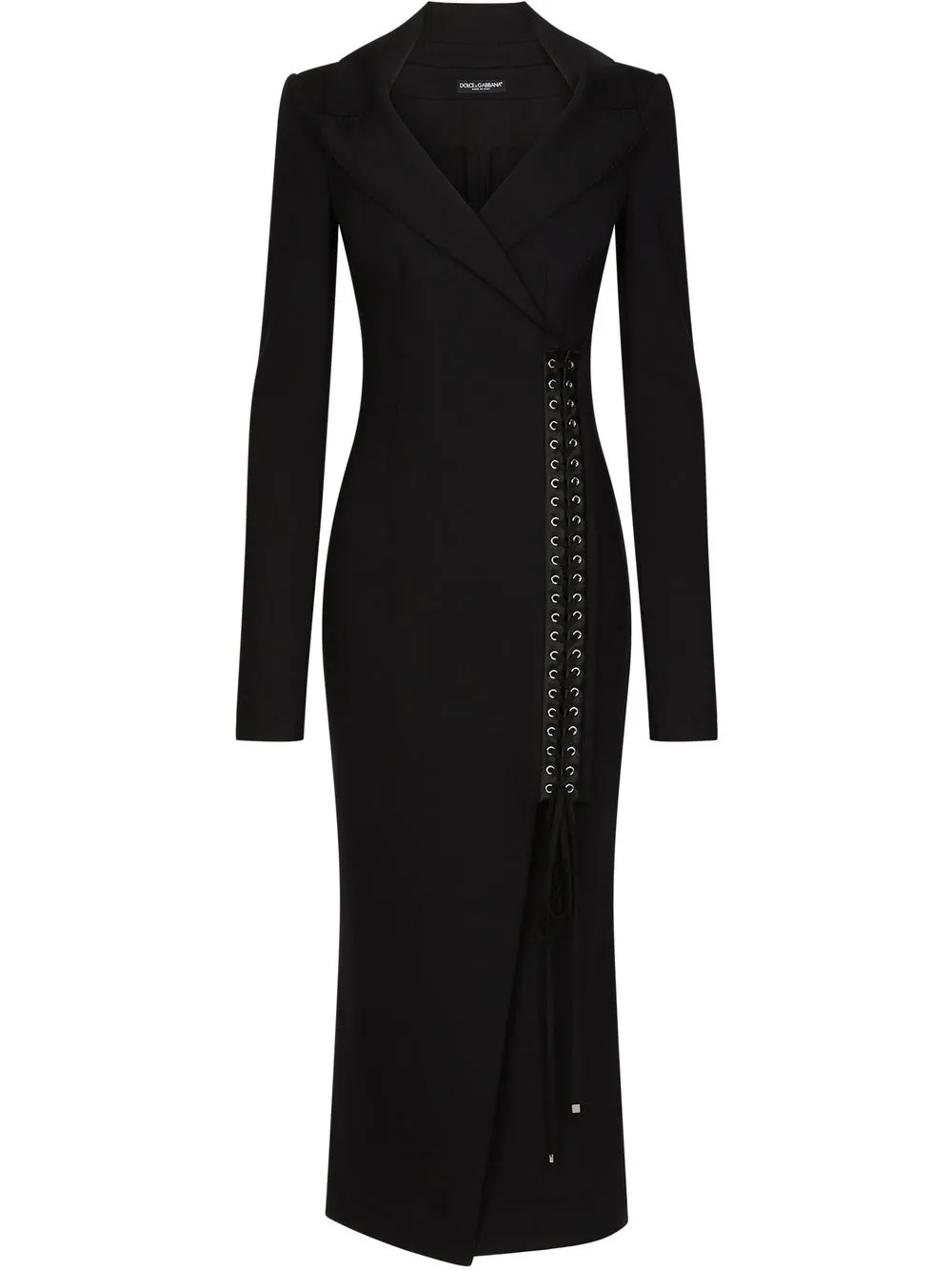 

Платье миди со шнуровкой DOLCE & GABBANA, черный