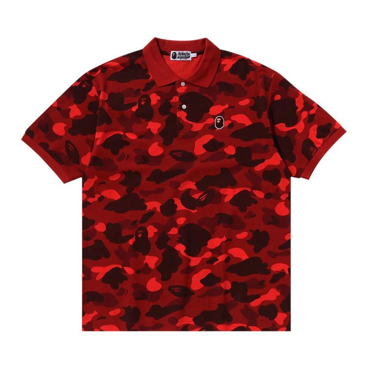 

Поло BAPE Color Camo Large Ape Head Relaxed Fit Polo Shirt, Red