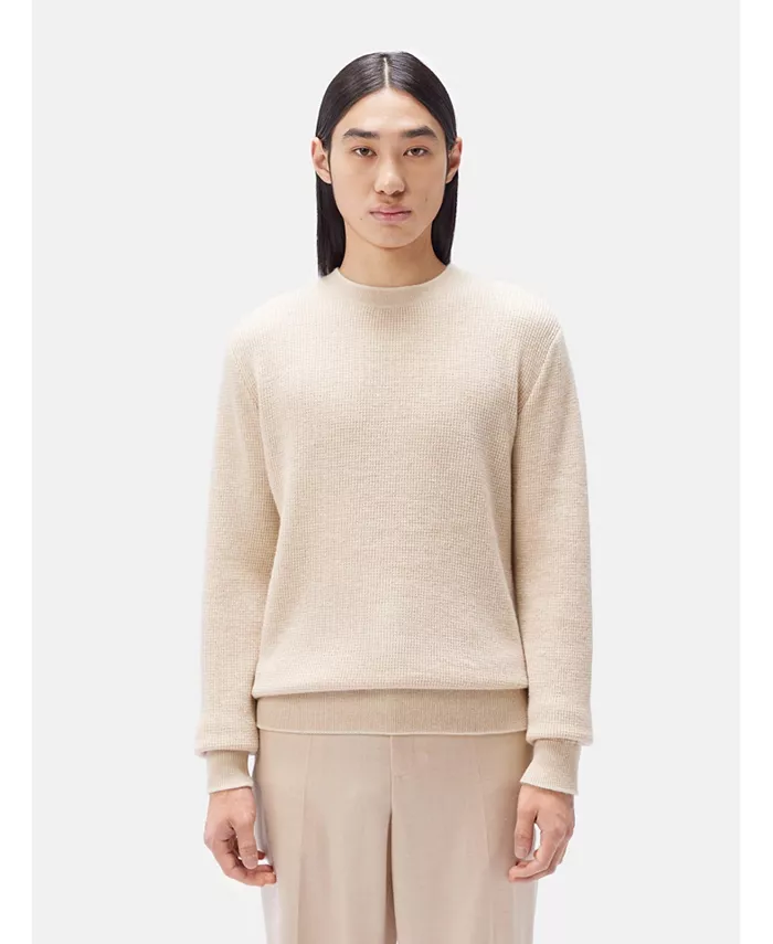 

Мужской свитер с круглым вырезом из органического кашемира Gobi Cashmere, белый