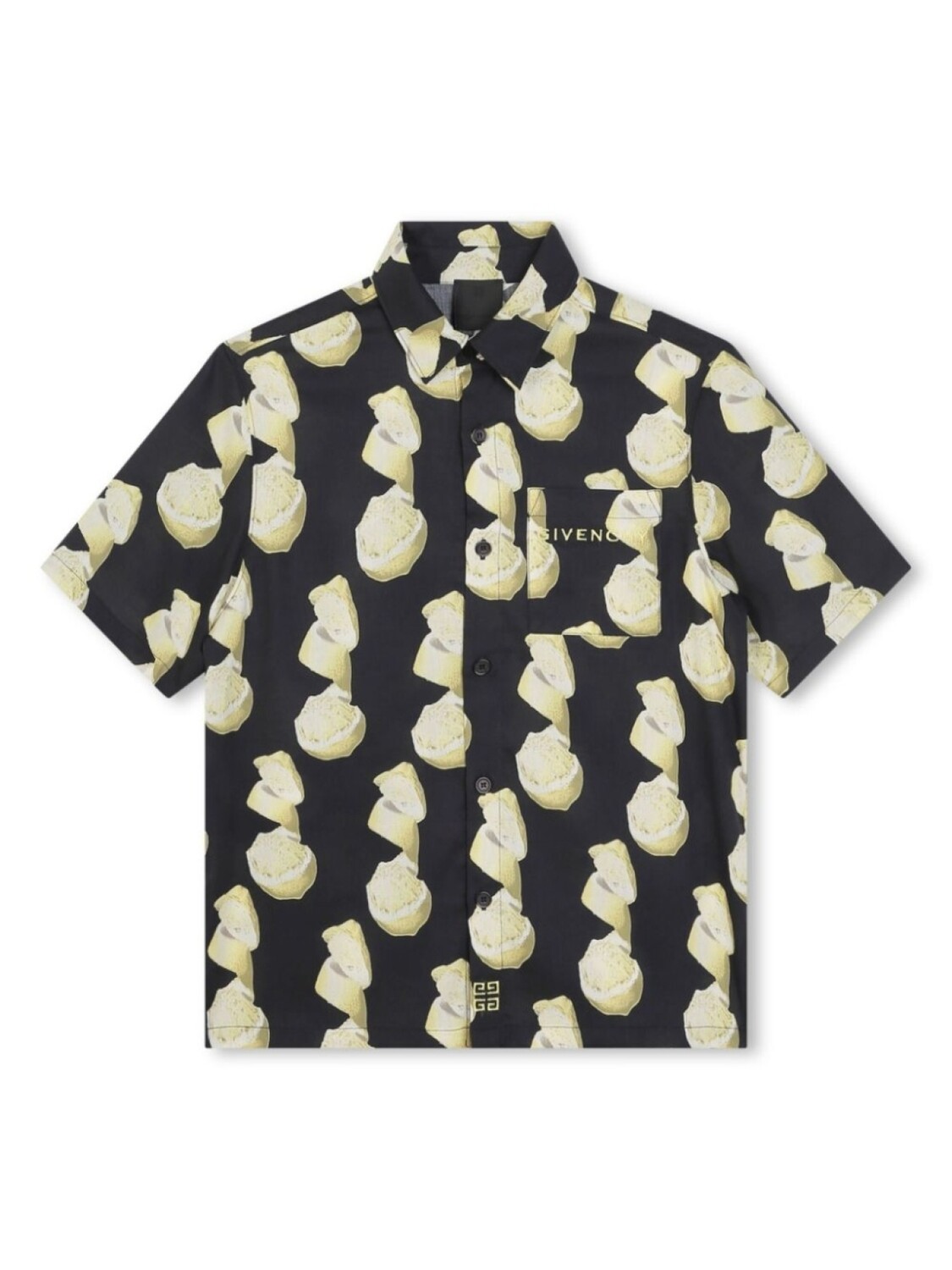 

Givenchy Kids рубашка с короткими рукавами и графичным принтом, черный