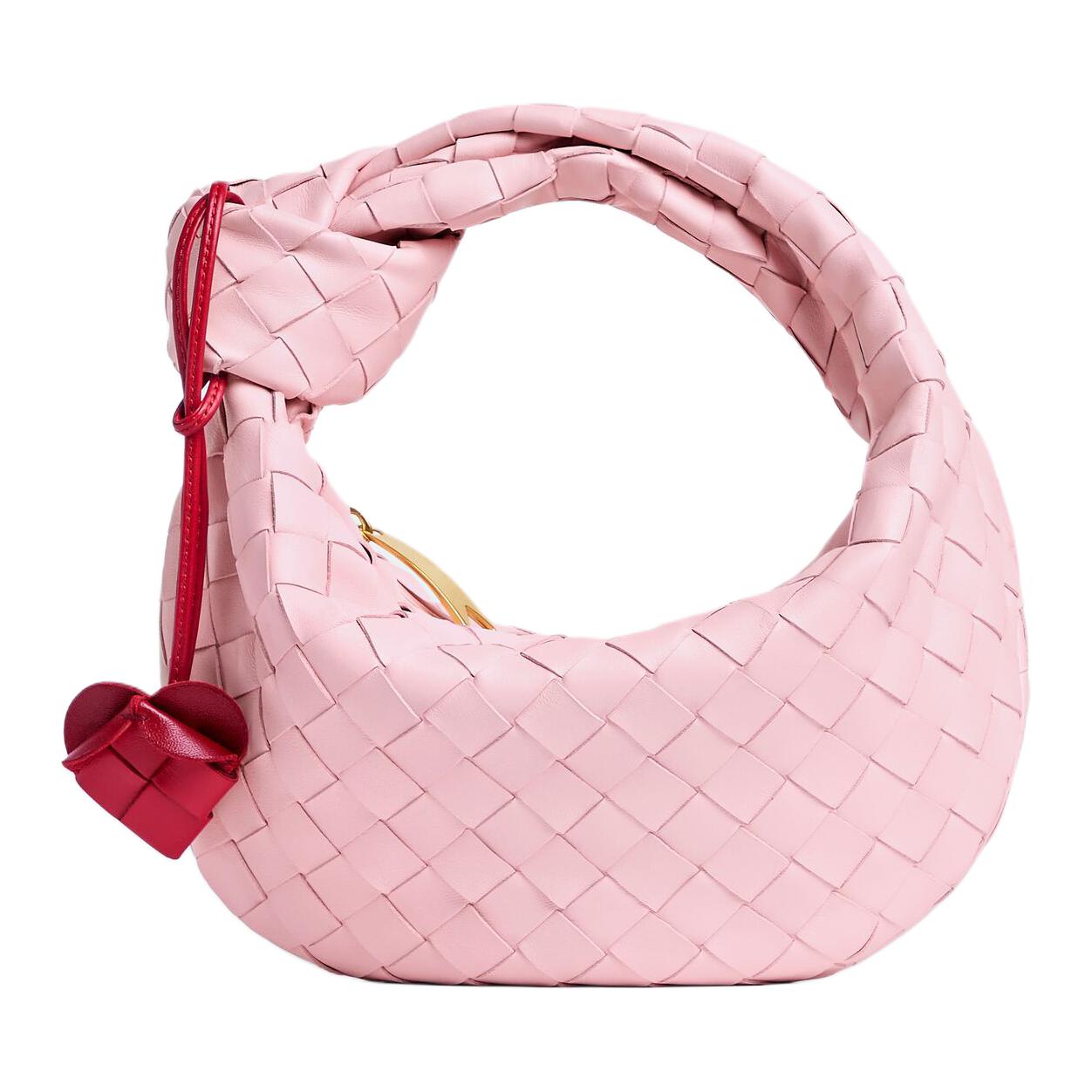 

Bottega Veneta Intrecciato JODIE мини-сумка из овчины для женщин Rose Petal