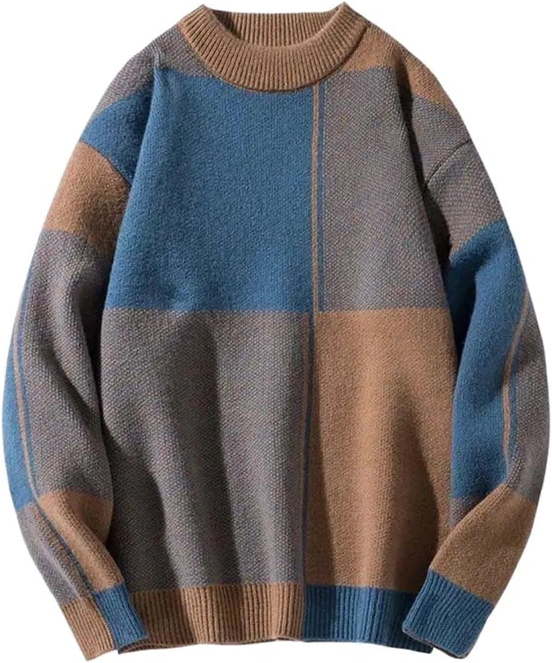 

Aoleaky мужской теплый полуводолазный свитер Pullover Loose