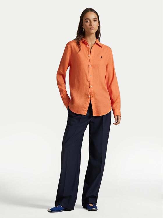 Рубашка regular fit 211970730500 Polo Ralph Lauren, оранжевый — фото 2