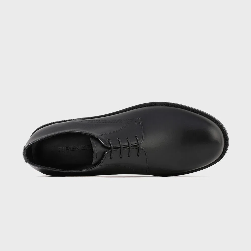 Мужские чёрные дерби Firenze.A Wide Round Toe Minimal — фото 4