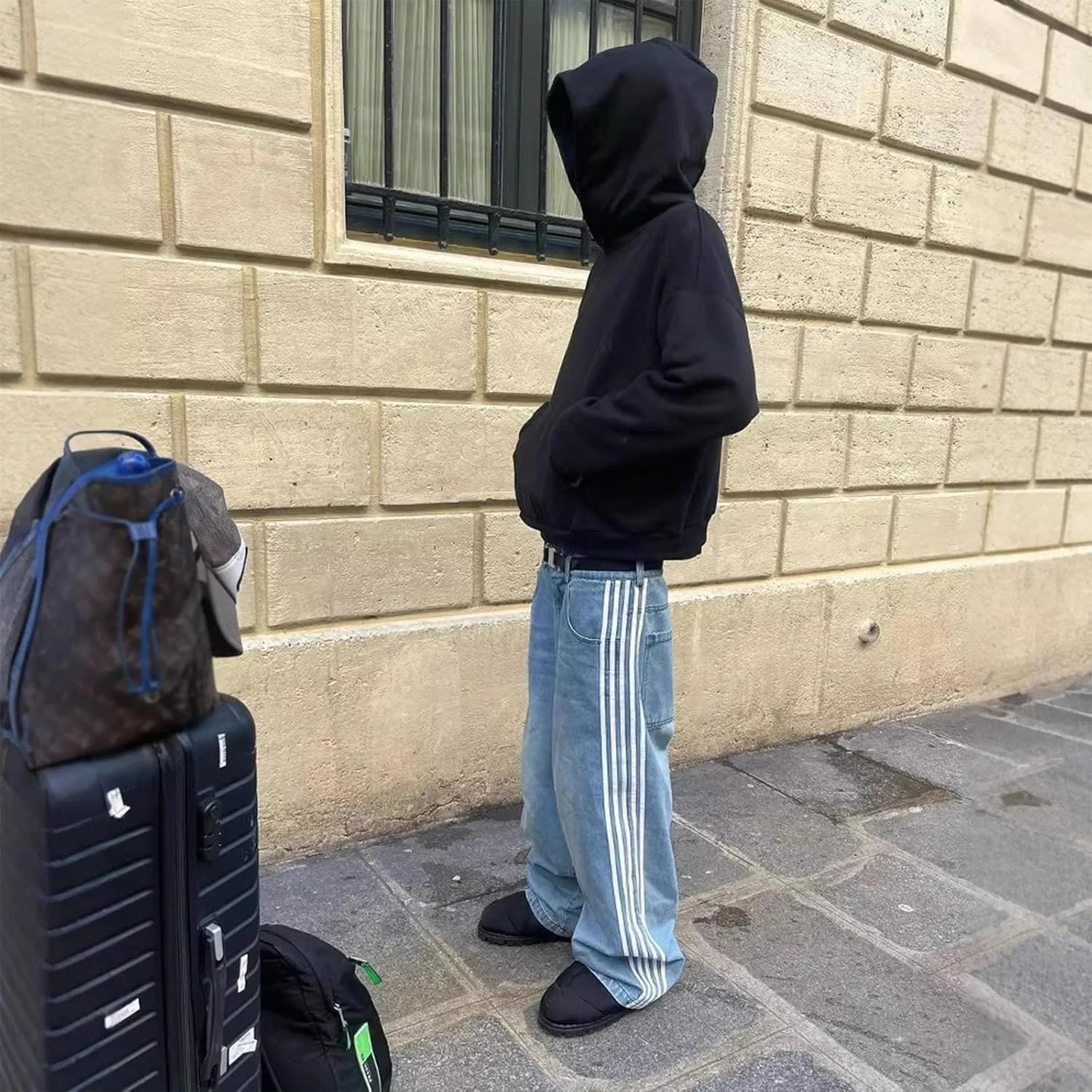 Джинсы свободные, Baggy, Green — фото 2