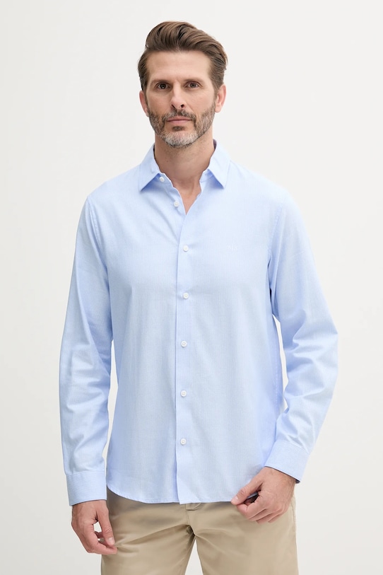 

Хлопковая рубашка Armani Exchange, синий