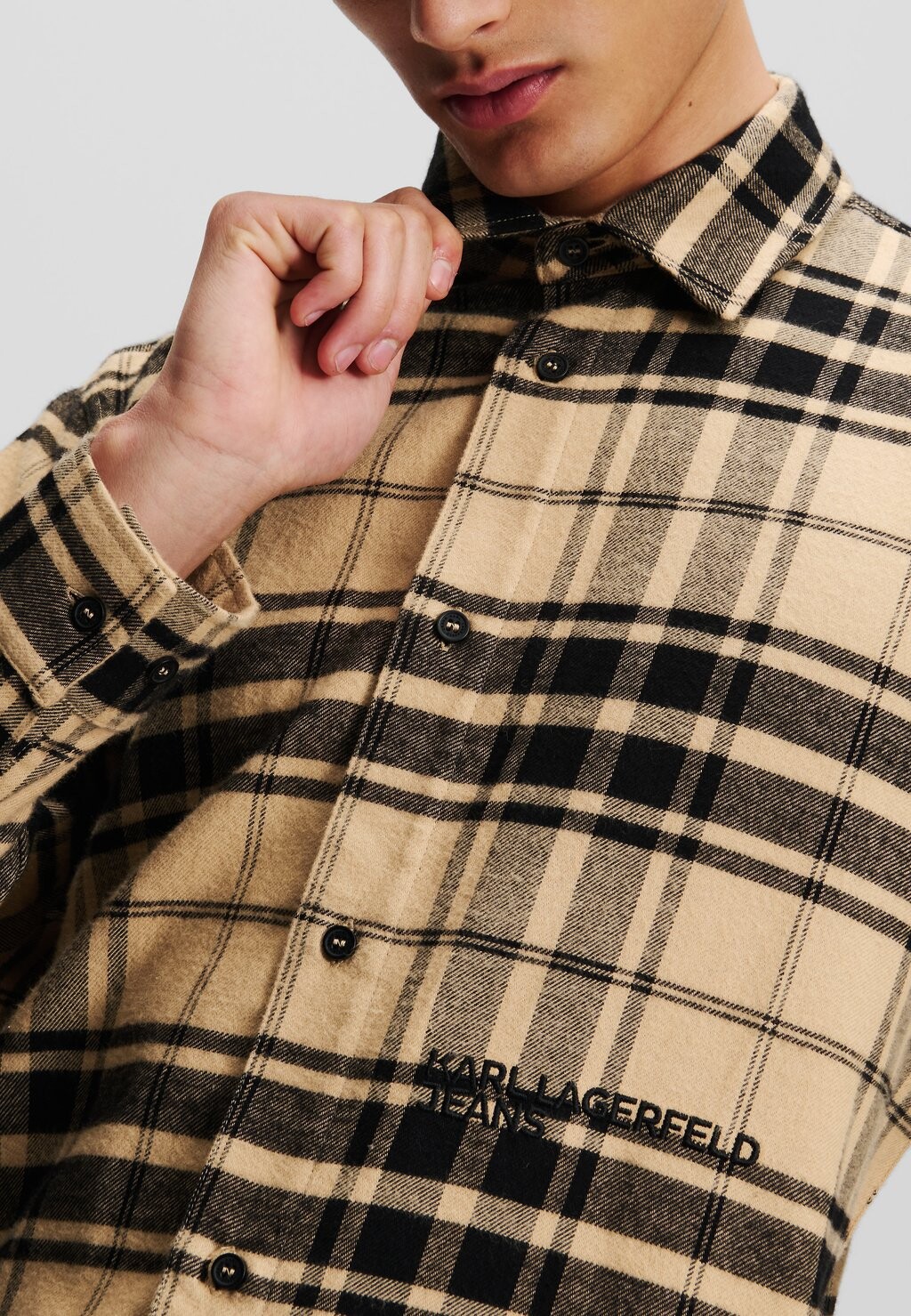 

Рубашка CHECKED Karl Lagerfeld Jeans, бежевый