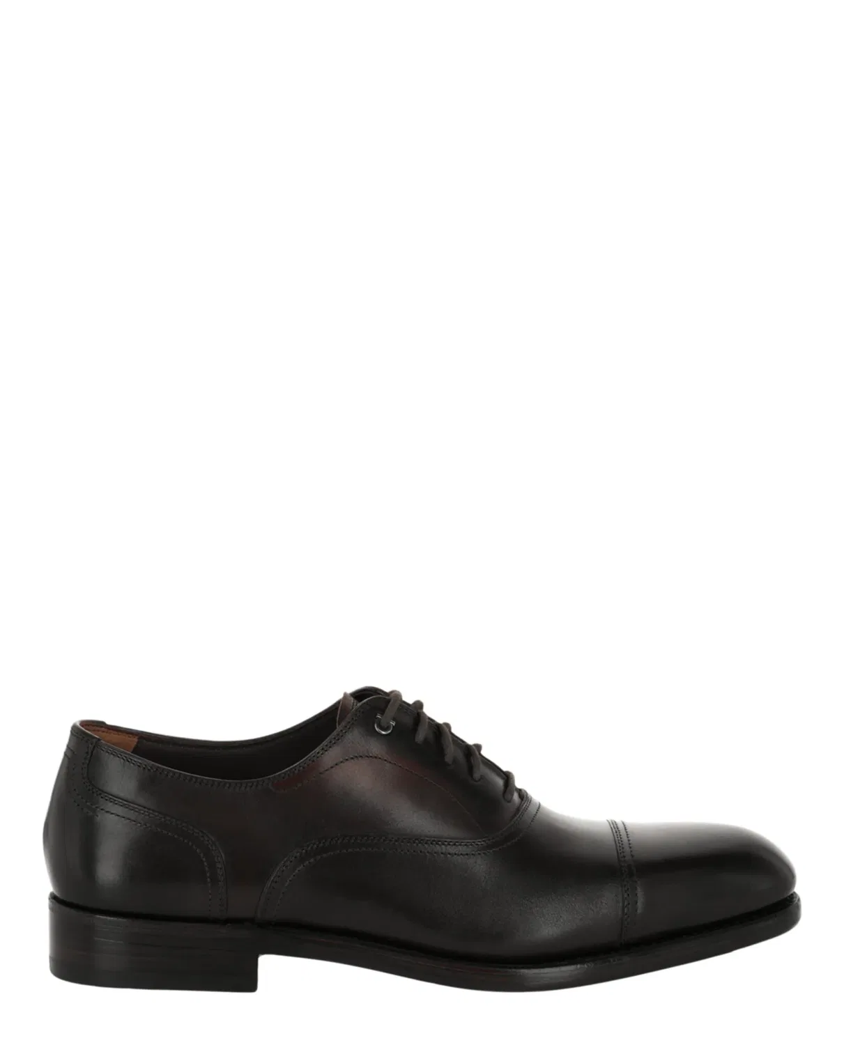 Кожаные оксфорды Baron - очень широкая ширина Salvatore Ferragamo, темно-коричневый
