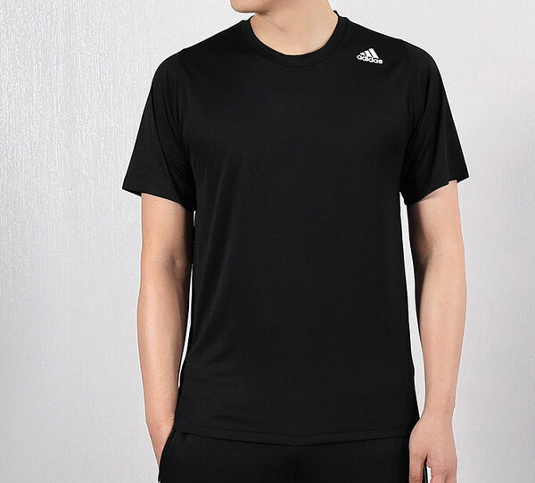 Футболка adidas Round-neckTrainingCasual SportsShort-sleeveTee Men Black, черный — фото 3