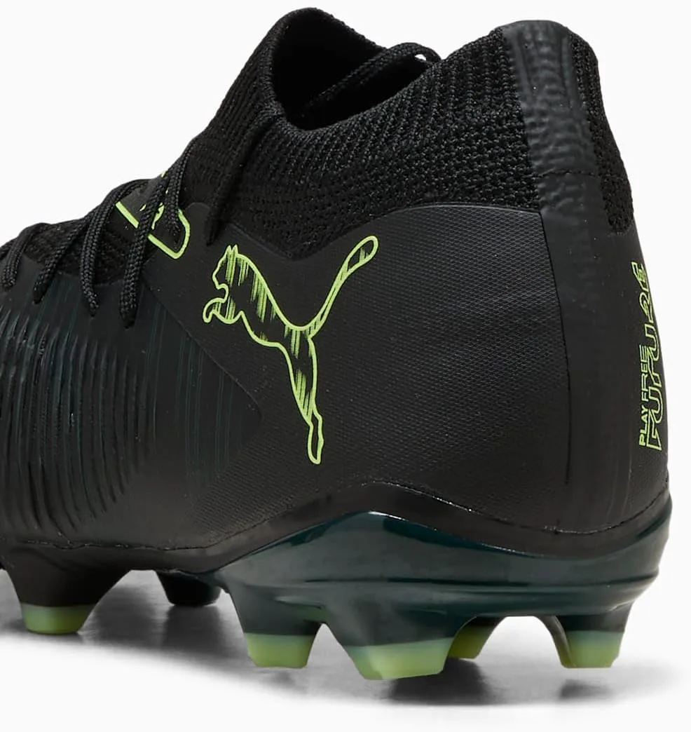 Мужские футбольные бутсы Puma Future Match Firm Ground, искусственная поверхность, черный/зеленый — фото 3