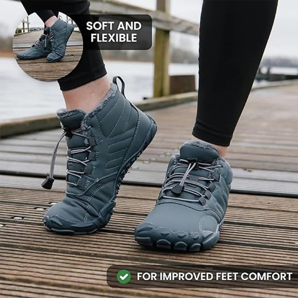 Giltpeak Мужские босоножки широкие, зимние мужские босоножки, зимние широкие туфли с носком, удобная обувь, ботинки, босоножки для женщин, синий — фото 2