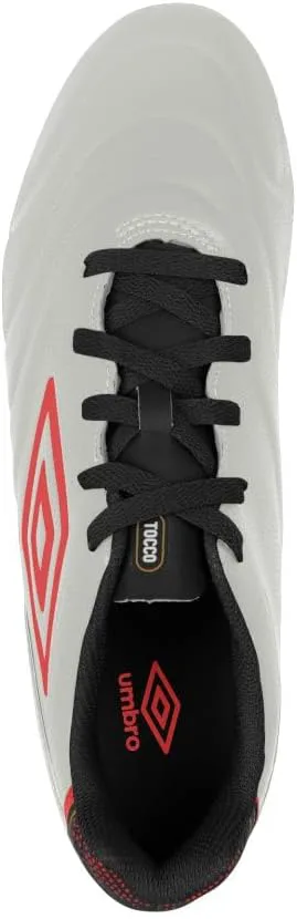 Мужские футбольные бутсы Umbro Tocco 5 League, светло-серый/красный/черный — фото 4