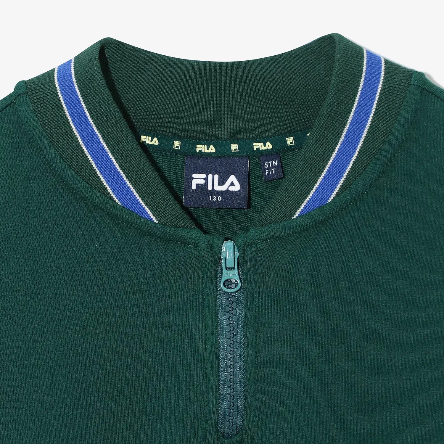 Детский зелёный свитшот анорак Varsity от Fila Kids — фото 2