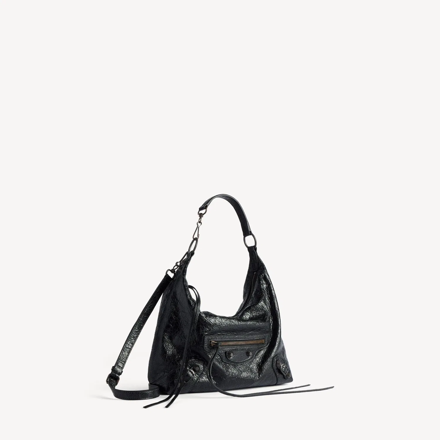 BALENCIAGA Women's Le City Hobo Bag Small in Black, черный — фото 2