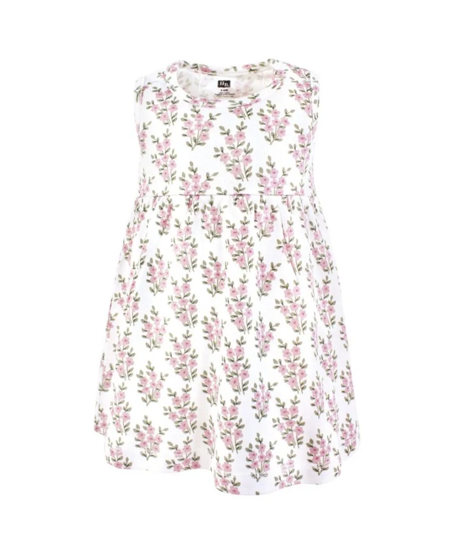 Удобный хлопковый комплект из платья и подходящего кардигана Hudson Baby, Plum Wildflower — фото 4